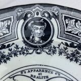 4 assiettes parlantes Vieillard XIXeme