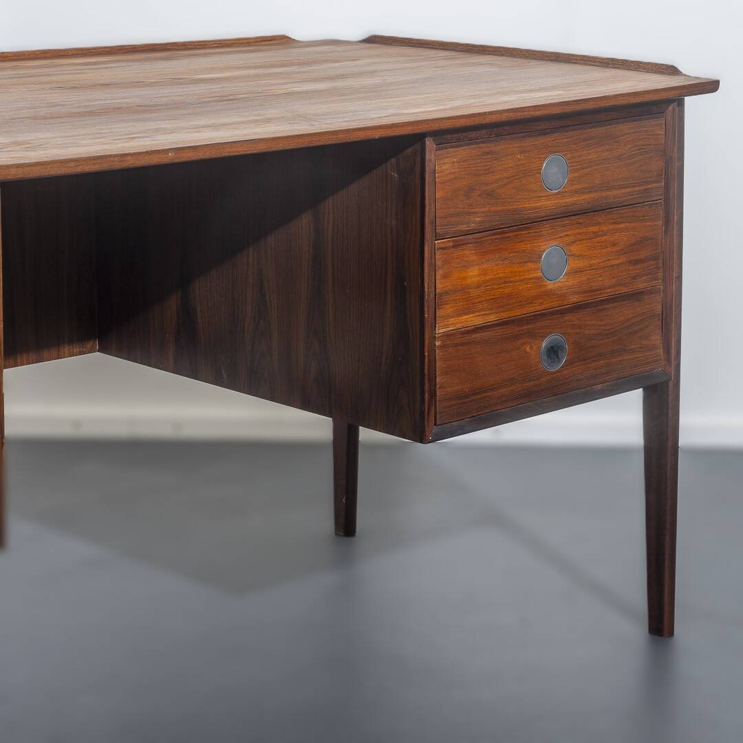 Bureau scandinave, teck, vintage, restauré
