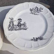 Salins earthenware table service model Chantal, 55 pieces.