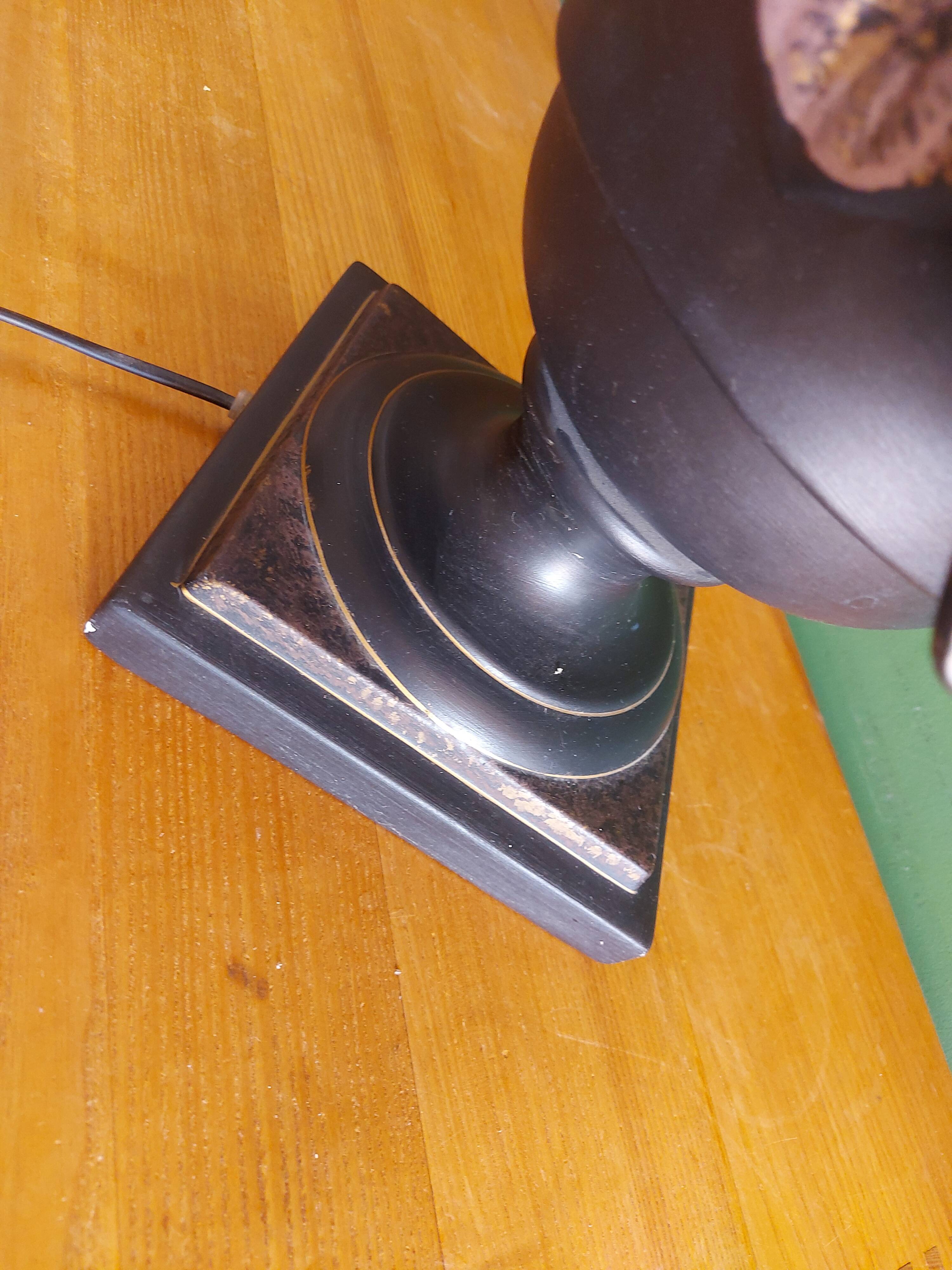 70's georgia jacob lamp, gold leaves