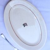 5 plates and dish Terre de fer Fleurette model