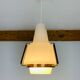 Opaline and brass suspension Scandinavian style 60s