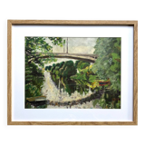 La Marne à St Maur, oil on cardboard, M. Tassart 1963