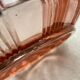 Art Deco pink glass fruit bowl or dish