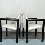 Mid-century italian modern set of 4 armchairs from 70s