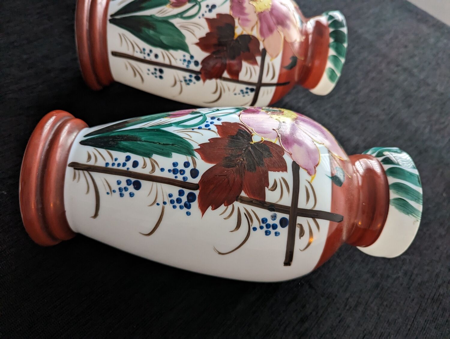 Pair of opaline vase