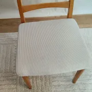 Set of 2 vintage Scandinavian chairs in teak and corduroy, 1960s