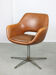 Mid-century brown leatherette swivel chair from Stol