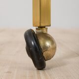 Mid-century italian brass bar cart with portable tray, 1960s