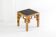 Table d'appoint en rotin à motifs de clés grecques avec plateau laqué noir