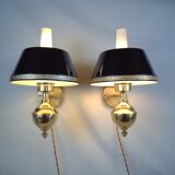 English style sconces by Erik Wärnå for EWÅ, Värnamo, Sweden. 1970's.