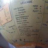 Ancient Light Earth Globe by Girard, Barrère and Thomas