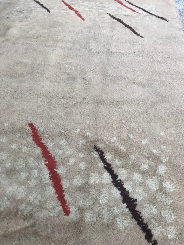 Former carpet moroccan art deco made hand 138 x 200 cm