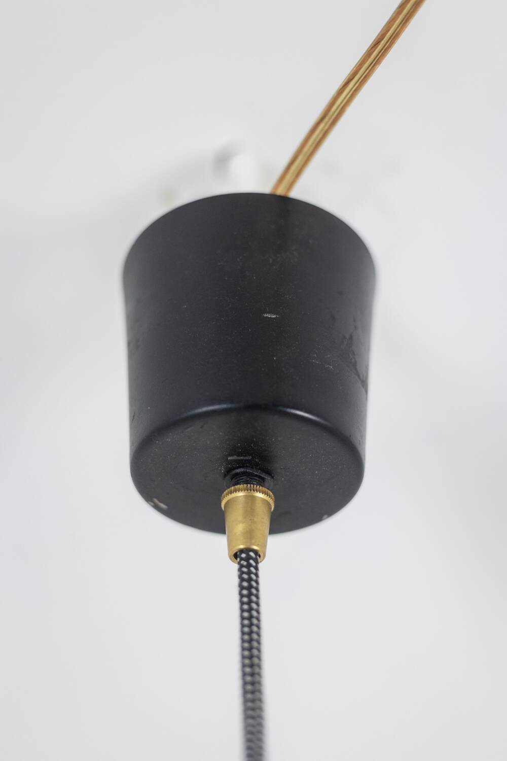 Black lacquered and chrome metal suspension. 1960s.