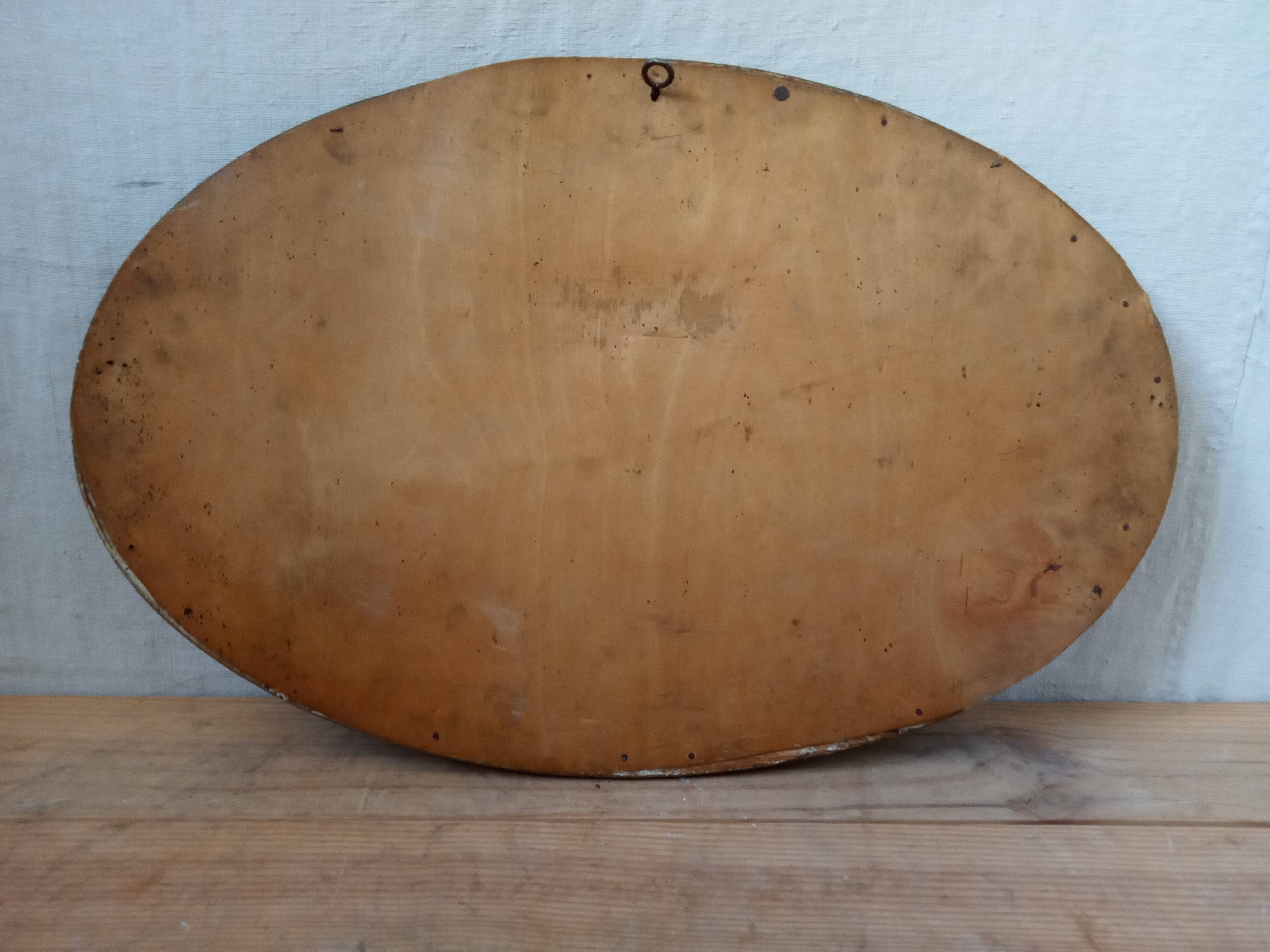 Oval mirror 52x34cm 30/40 years