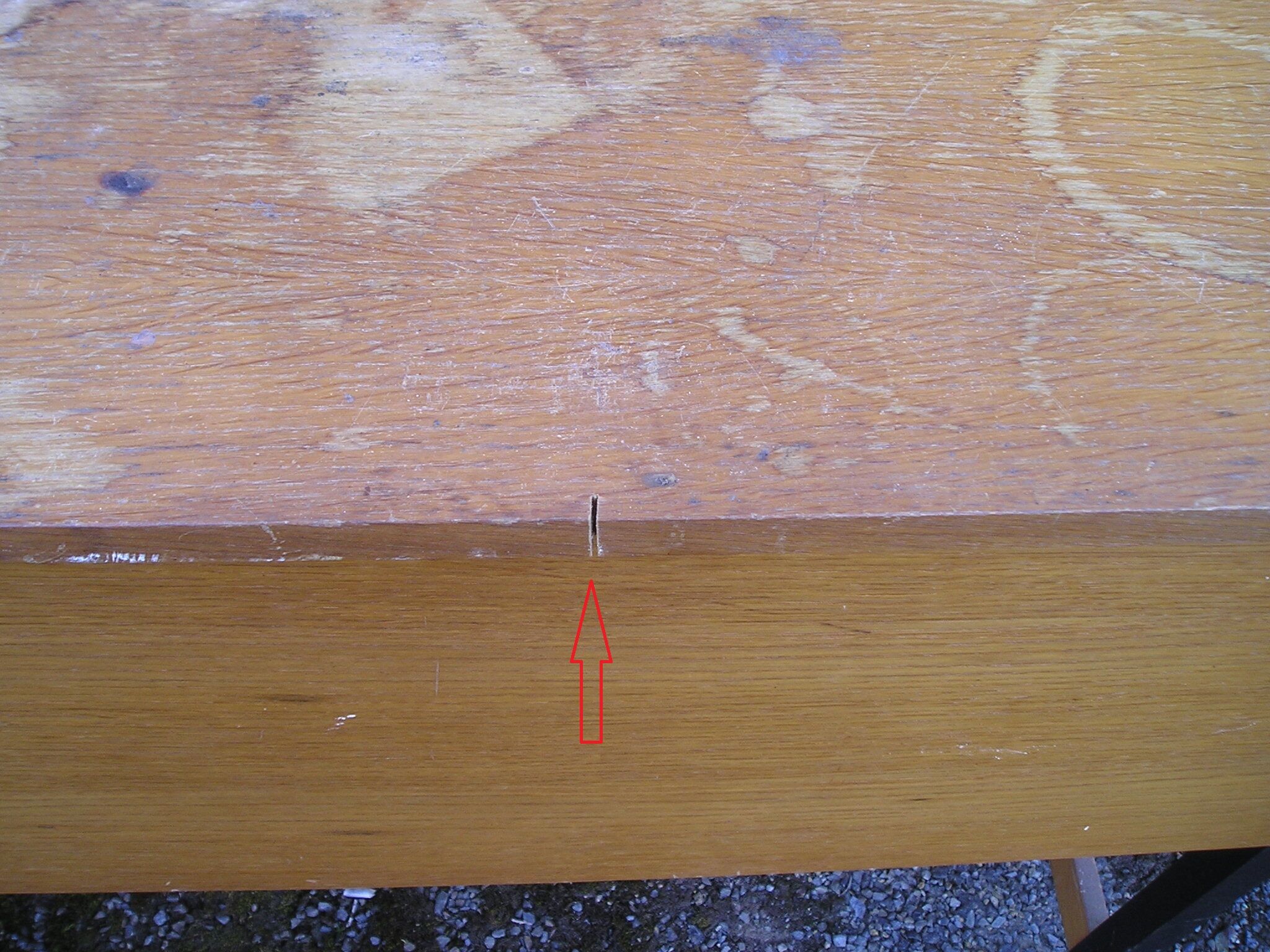 Wood and metal desk from the 60s/70s