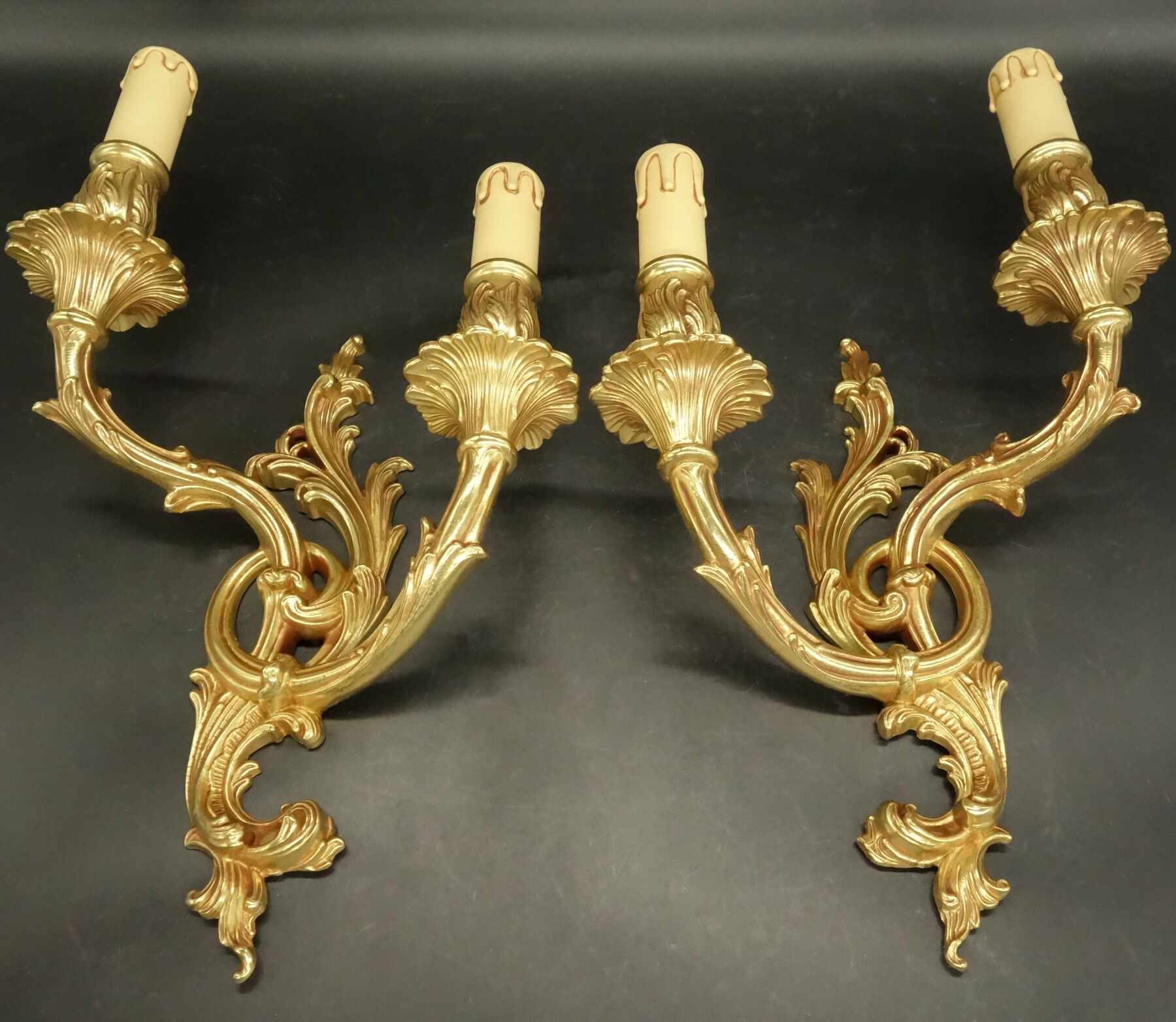Pair of Rocaille/Rococo style sconces