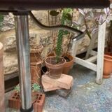 Pair of telescopic stools mirima skai red vintage 80s