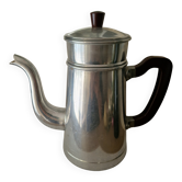 Vintage aluminium coffee pot Tournus Unis France – complete – 1950s