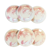 6 dessert plates views of orient rose