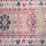Soft & Dusty Pink Vintage Runner Rug, 78x360Cm