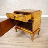 Early 20th Century Nightstands Veneered with Karelian Birch, 1950s, Set of 2