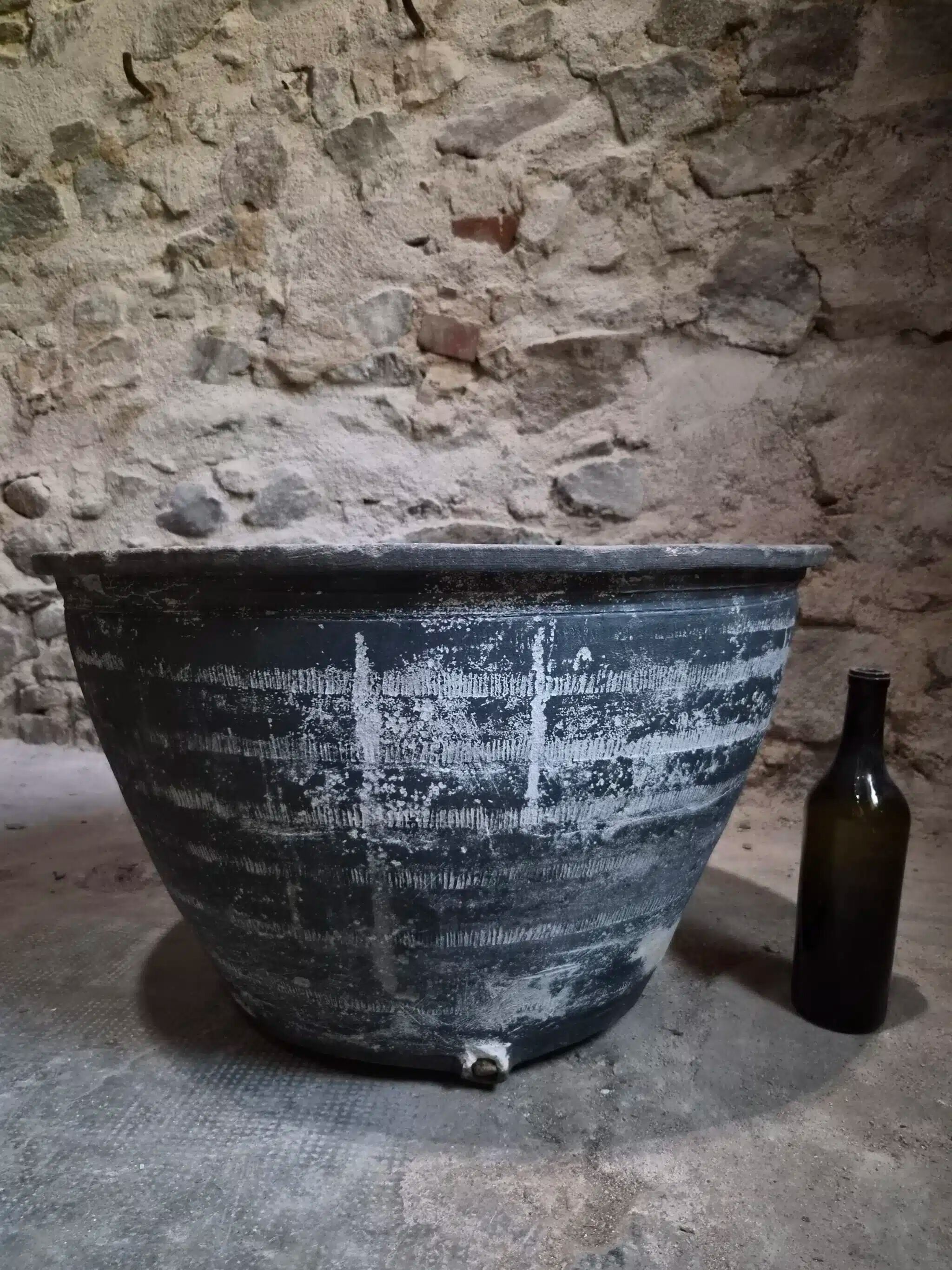 Old rustic washing trough in terracotta, Auvergne, 19th century