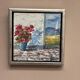 Mid Century Oil on Canvas “Sommardag” by Egon Lennart, Vintage & Framed 24×24cm