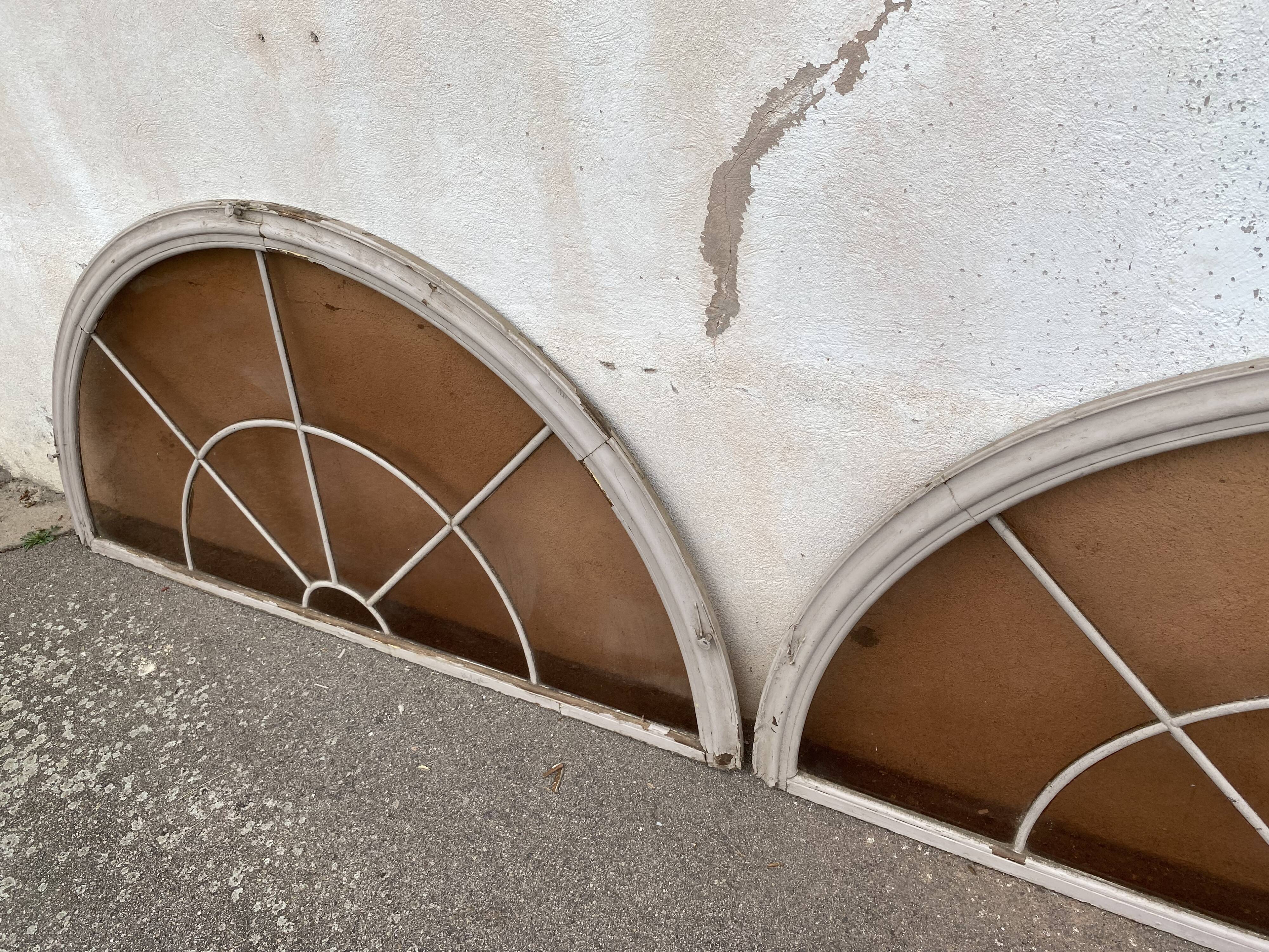 Half-moon window pair