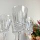 6 verres à vin rouge en cristal ciselé français