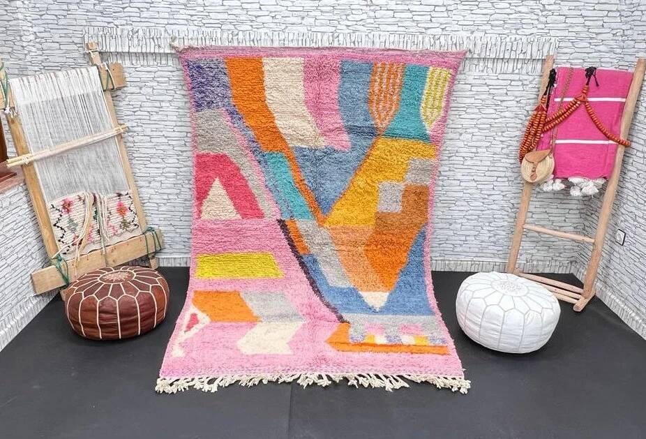 Traditional Moroccan wool rug 3 x 2 m