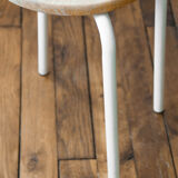 Wooden and metal stool