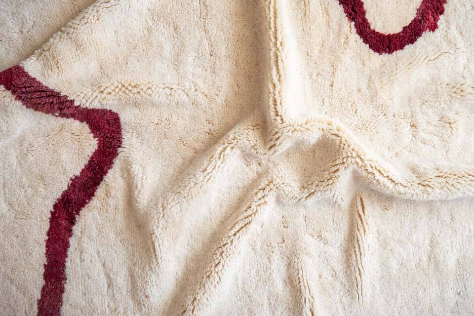 Moroccan wool Beni ouarain rug 200x100cm