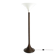 XL 70s Tulip floor lamp with a brown wicker frame and a plexiglass shade