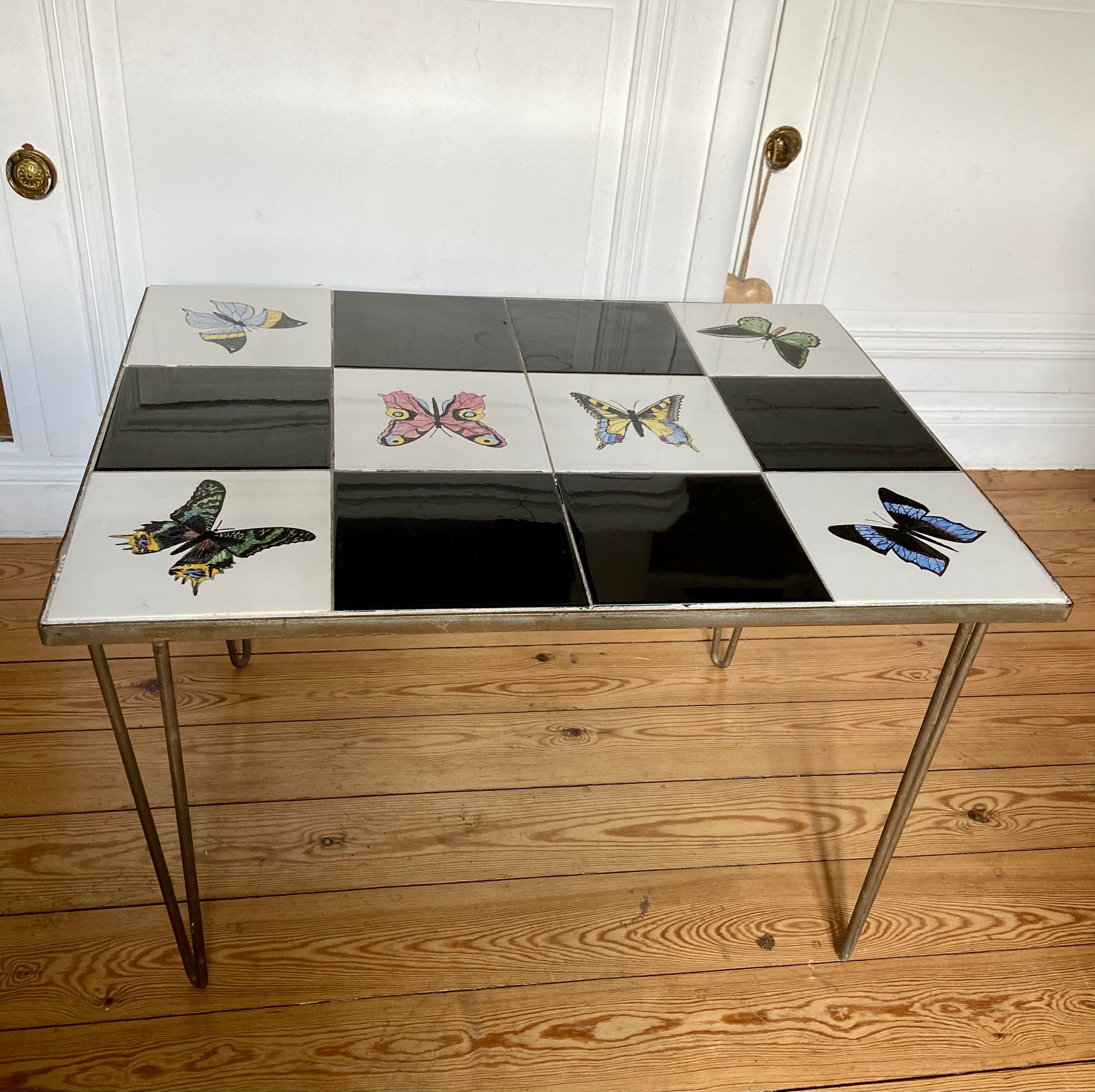 Wrought iron mosaic coffee table