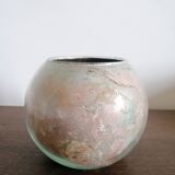 Vase boule verre laqué