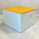Side table/bar table/vintage yellow furniture on wheels