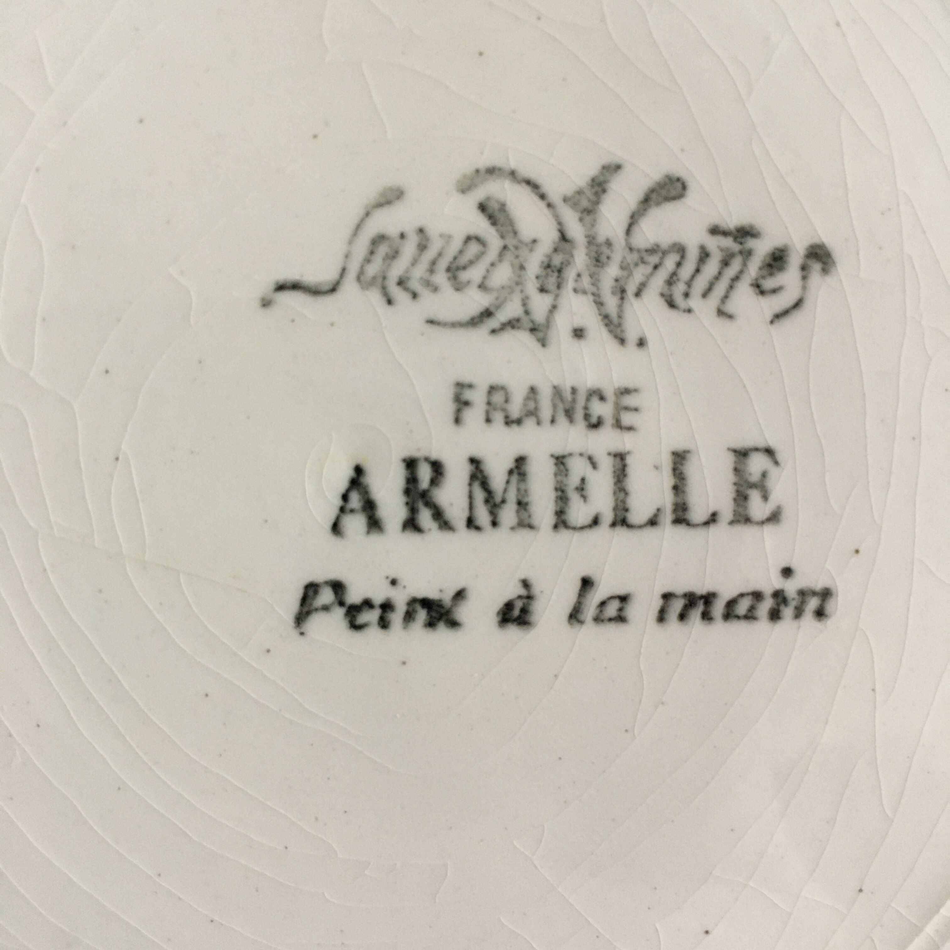 Pair of plates Sarreguemines décor Armelle