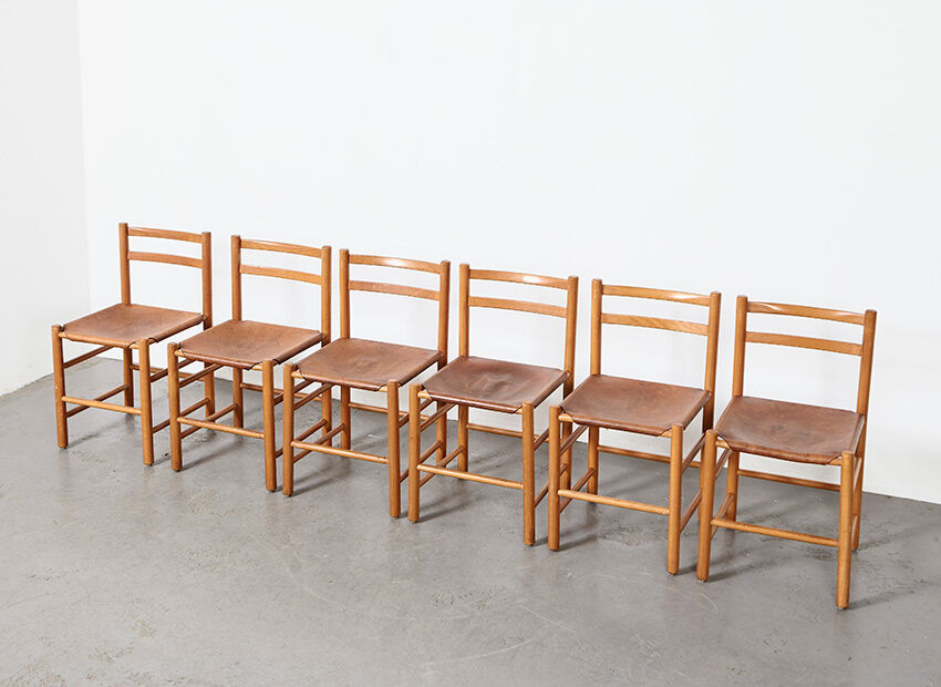 Ate van Apeldoorn Set of 6 Dining Chairs for Houtwerk Hattem 1960s