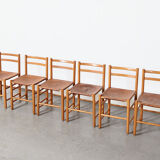 Ate van Apeldoorn Set of 6 Dining Chairs for Houtwerk Hattem 1960s