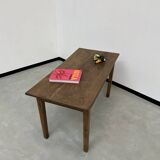 Small walnut farmhouse table with spindle legs
