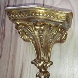 Page 1 of 7 Small wall console in rocaille style – patinated gold decor, Louis style