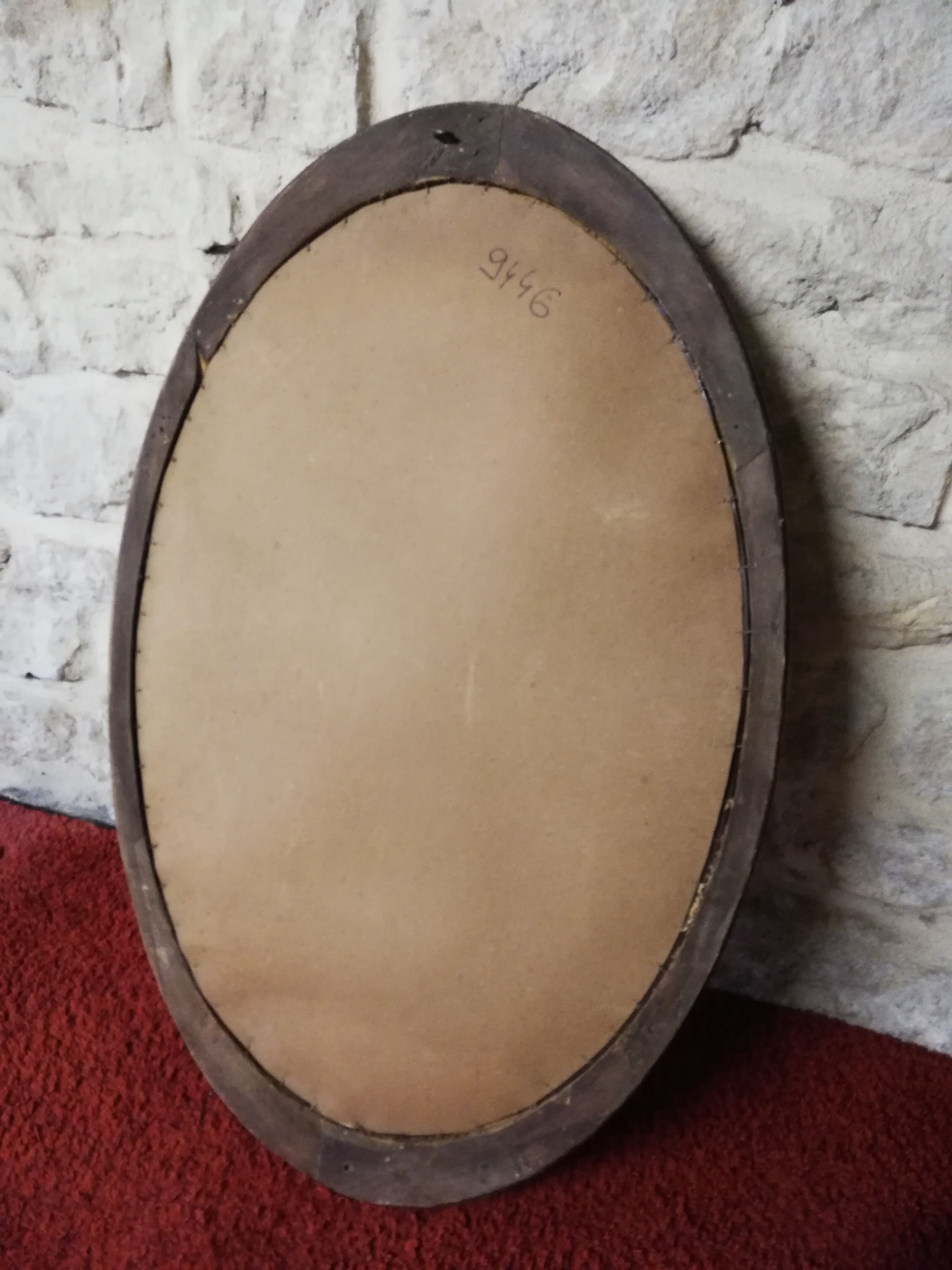 Vintage oval mirror, 93x62 cm