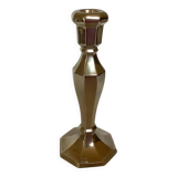 Faceted brass candle holder