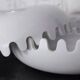 Mebel Clam ashtray from the 1970s by Alan Fletcher in white.