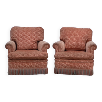 Paire de fauteuils en velours