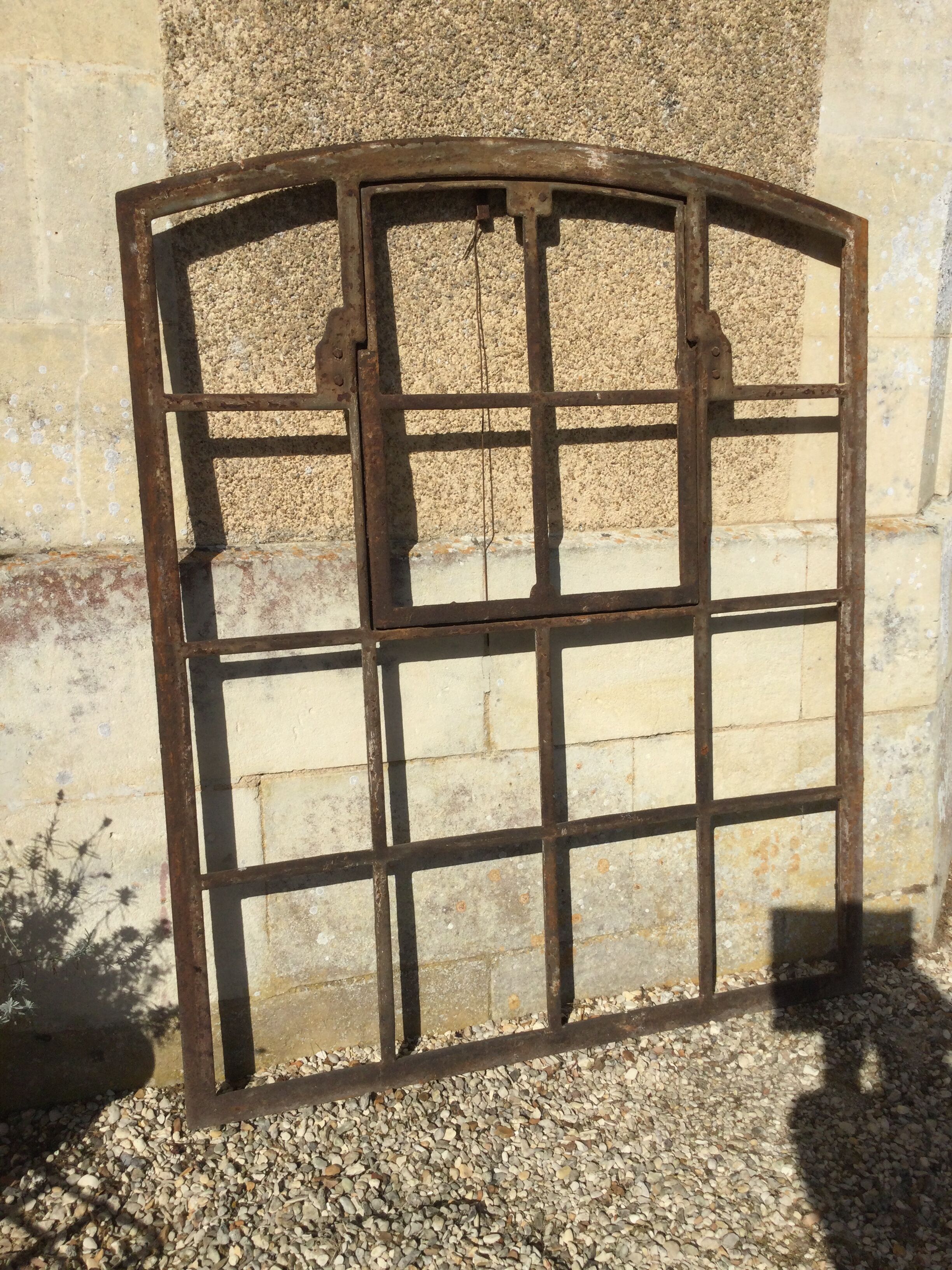 Old cast iron factory window
