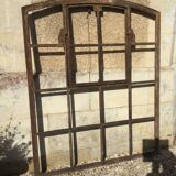 Old cast iron factory window