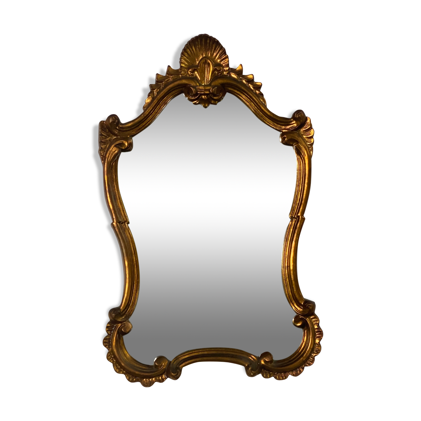 Golden mirror shell Louis XV