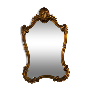 miroir doré coquille
